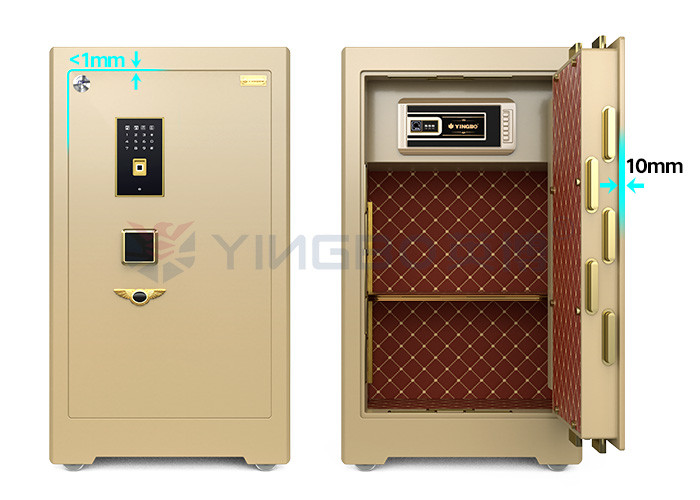 YB/ZY-80 Liquid Crystal Display Panel Bank Grade Biometric Safe Box With Vertical Lock Design