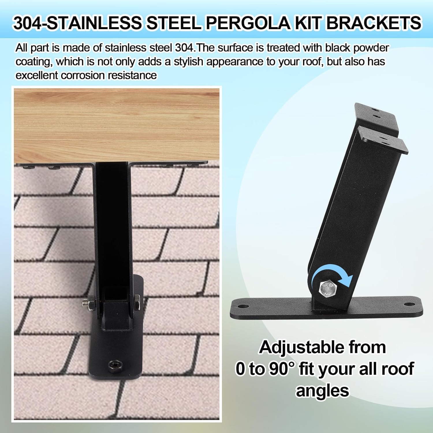 CE 16949 Certified Pergola Roof Riser Beam Bracket for Nonstandard Pergolas