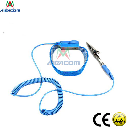 Anti Allergic 6'' Cable Adjustable 2*21cm Band Electrostatic Wrist Strap