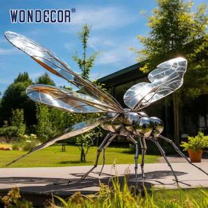 Quality Large Outdoor Park Metal Art Abstract Insect Dragonfly Stainless Steel Sculpture wholesale