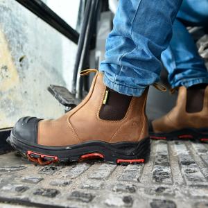 Quality Nubuck Leather Industrial Steel Toe Men Heat Resistant Safety Boots SAFETOE wholesale