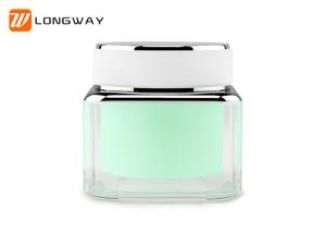 Quality 50ml plastic acrylic cream jar double layer good design for cosmetic packaging wholesale