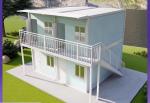 Convenient Sandwich Panel Wall Flat Pack Prefab Houses For Construction Site