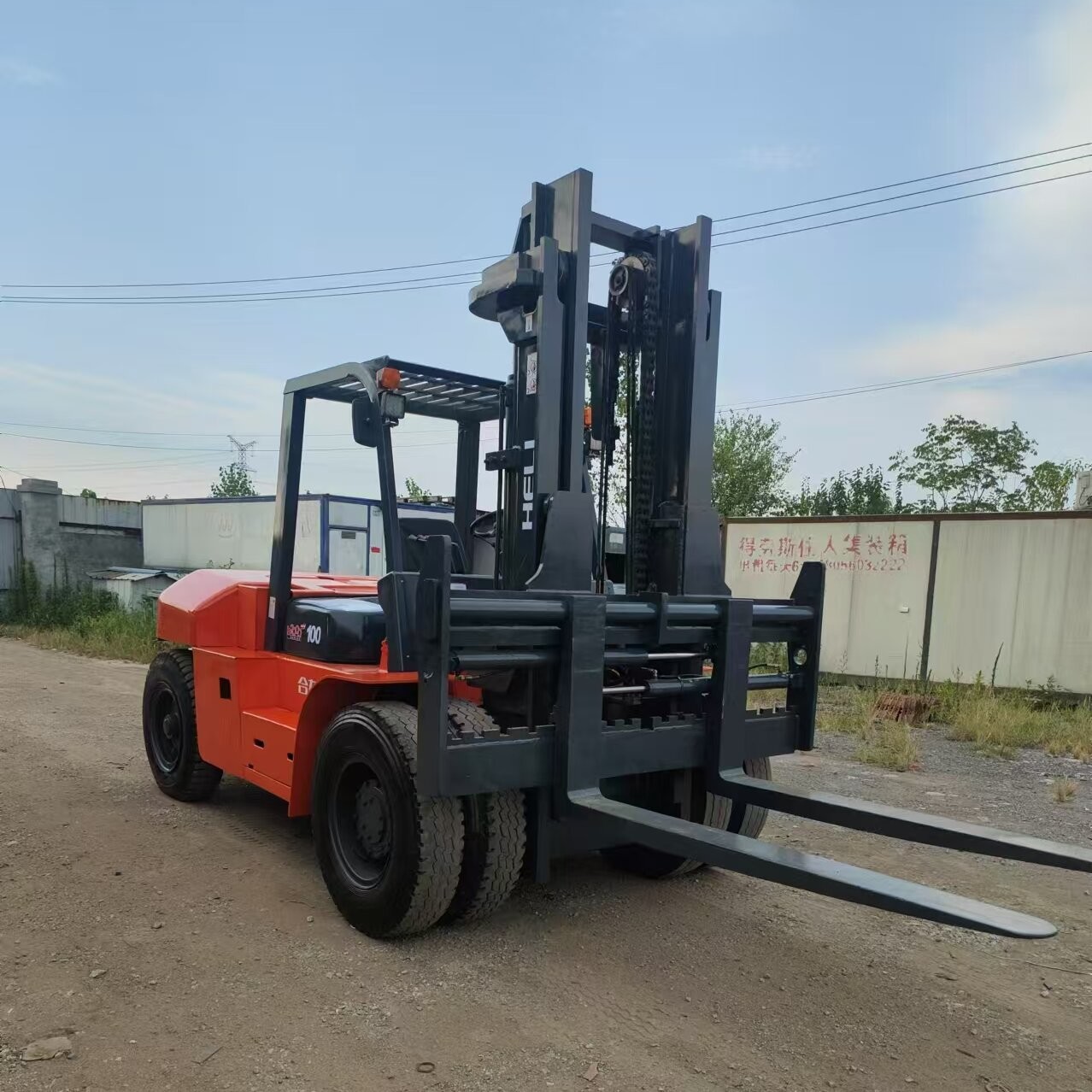 10 Ton Diesel Forklift HELI CPCD100 FD100 Used Lifting Machine HELI H2000 Series