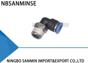 Quality PLN Plastic Pneumatic Parts Push In Air Male Elbow Fitting Quick Connect Components Sanmin wholesale