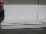 White Slatwall Back Retail Gondola Shelving For Chain Shops / Convenience Store