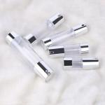 Silver Plastic PP Round Aluminum Cap Cream Airless Bottles 15ml 30ml 50ml 80ml