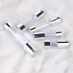 Quality Silver Plastic PP Round Aluminum Cap Cream Airless Bottles 15ml 30ml 50ml 80ml 100ml wholesale