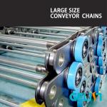 ST133F6 Blue Steel Roller Escalator Step Chain Moving Walkway Parts