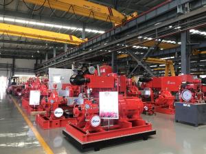 Quality Red Fire Fighting Pump Set Diesel engine Fire Fighting Water Pump 500 gpm 130 psi wholesale