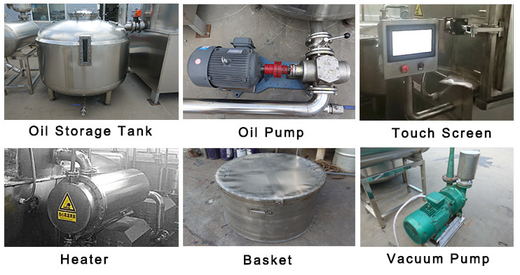 Unique Deoiling Effect Vacuum Frying Machine , Banana Chips Maker Machine