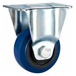 Quality 04-Medium duty caster Rigid blue elastic rubber casters wholesale