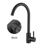 Stainless Steel High Arc Kitchen Sink Faucet Chrome Matte Black Gold SN Finish