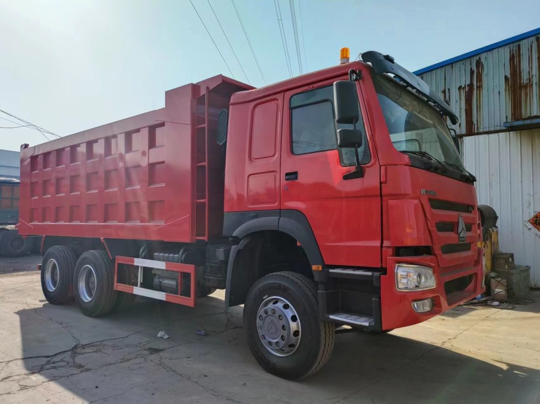 Low Price Tipper Truck Construction Dump Trucks for Sale Red Transportation Truck HOWO 6*4 371HP