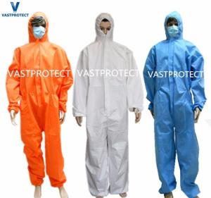 Quality CE Certificate Type 5/6 Cat 3 VPT621 Disposable Overalls Ebola Safety Clothing Coveralls wholesale