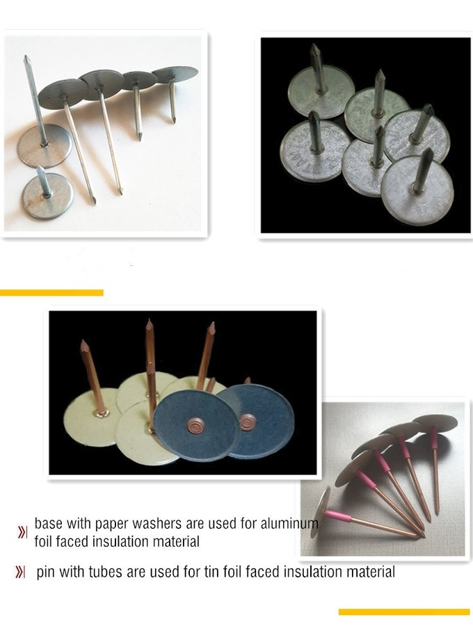 38mm Weld Type Cupped Head Insulation Pins For Welding Capacitor Discharge