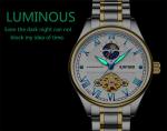 Fashionable Design Tourbillon Mechanical Watch Good Luster Gold Case