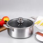 Amazon Hot Sale Multifunctional Silver Kitchen Cookware 304 Stainless Steel