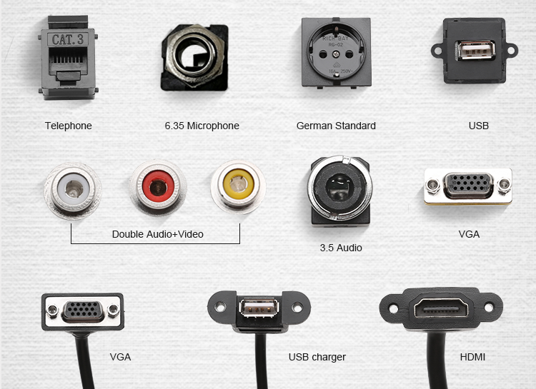 Office Essential Power Desk USB Socket Outlet Multimedia SOC Extension