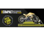 Black Yellow VR Motorcycle Simulator 24" LED Screen Locked Door Square Tubing