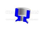 Customed 6.5 mm Industrial Transparent Vaccume Silicone Rubber Suction Cups