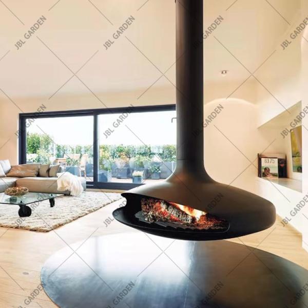 Cheap Carbon Steel Real Fire Fireplace Indoor Suspended Customized for sale