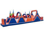 Waterproof Inflatable Fun City Castle Obstacle Course Blow Up Playground