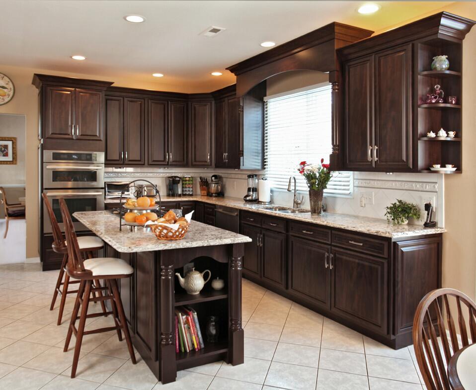 Big Island Termite Proof Navy Blue Acrylic Sliding Kitchen Cabinets with Modern Design
