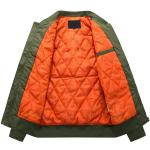 Winter Custom Mens Bomber Jacket Zipper Windproof Quilted Jacket