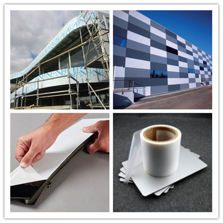 Anti Scratch 100mic Aluminum Protection Film For Brushed Aluminum Plate