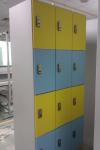 Hospitals Employee Storage Lockers 12 Comparts 3 Column PVC Material