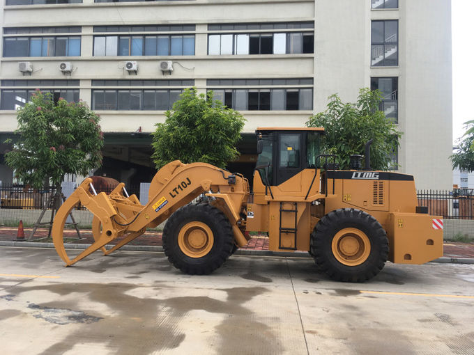 LTMG 10 Ton Farm Tractor Loader Grapple , Atv Wood Grapple Hydraulic Log Loader With Trailer