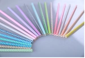 Quality Colorful Stripes Designs Paper Straws for Party Decorate wholesale