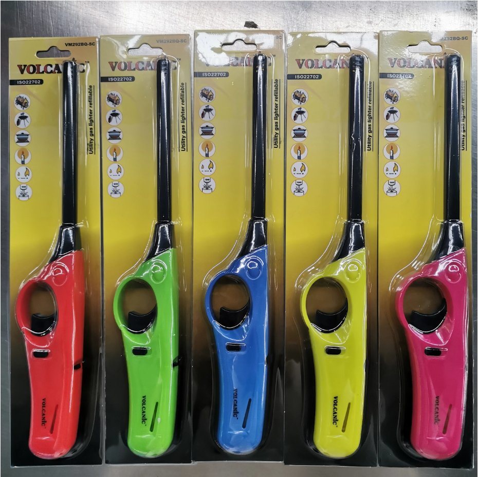 Dy-B006 Competitive Discount Refillable Kitchen Gas BBQ Lighter with Ignition Switch on The Handle
