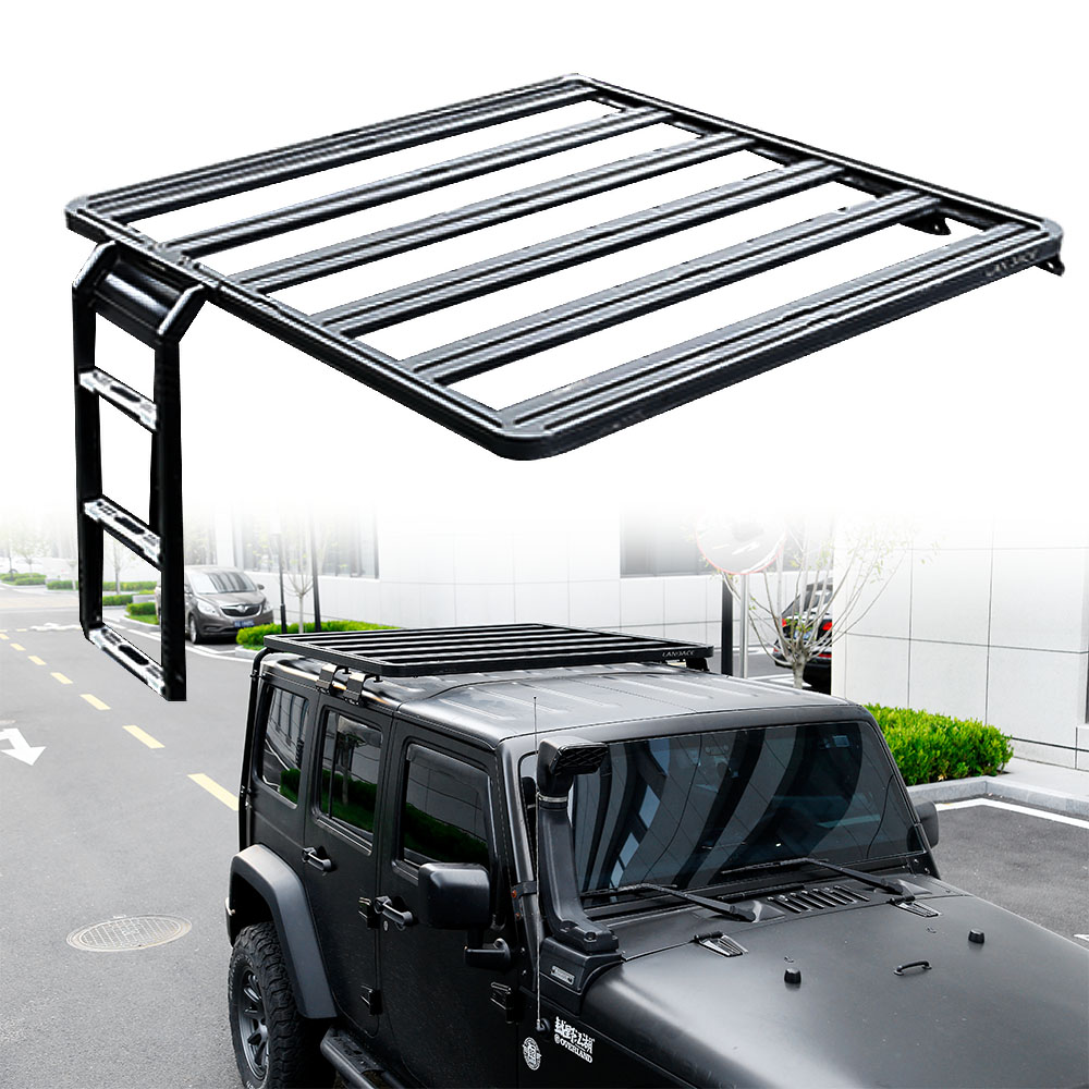 Customized Luggage Rack Roof Bar for Steel W/ Ladder Rooftop Rack Convenient Function