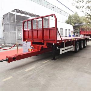 Quality Cargo Container 20 Tons Flatbed 20ft Truck Drawbar Trailers wholesale