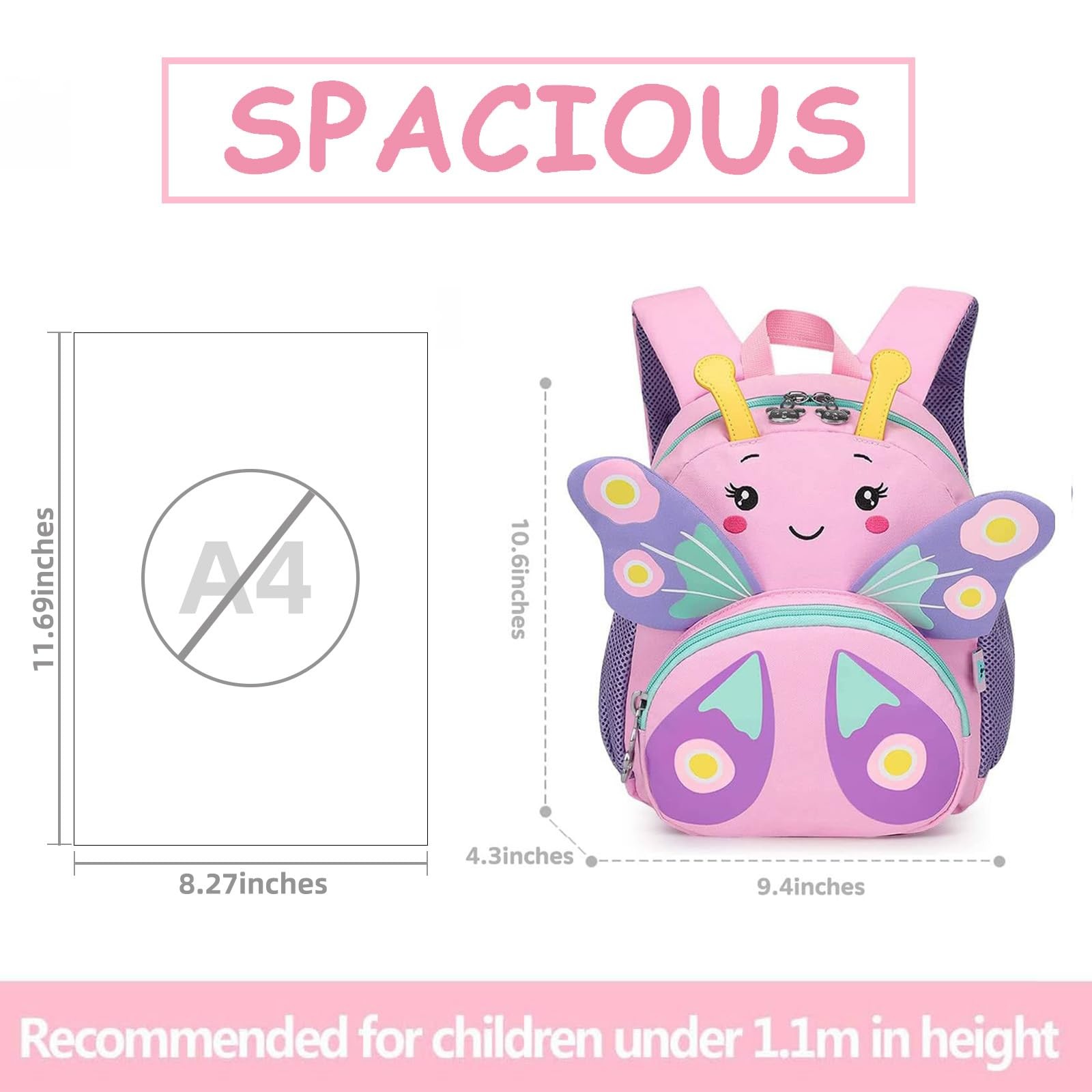 Cute Kids Backpack For Girls Small 3D Cartoon Toddler School Bookbags Age 1-3 Daycare Nursary Travel Bags Kids Backpack Toys Backpack Gift For Kid
