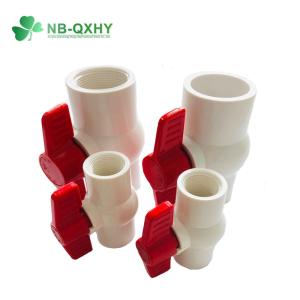 Quality Pn16 High Thickness PVC Valve for Drain Water Sch80 Material Plastic Compact Ball Valve wholesale