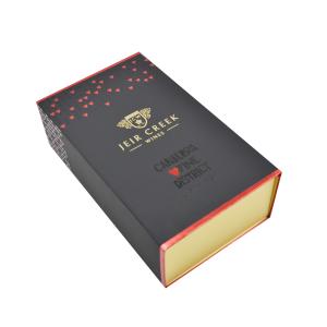 Quality Foldable Wine Champagne Gift Box Magnetic Rigid Gift Box wholesale
