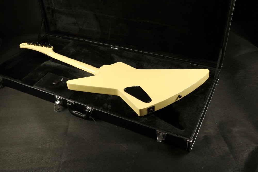 Top Quality ESPS Explorer Electric Guitar Cream Color Fingerboard Inlay Black Hardware EMG Pickups