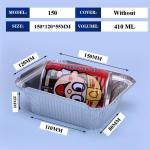 Manufacturer Customized Disposable Food Grade Aluminum Foil Lunch Box Container