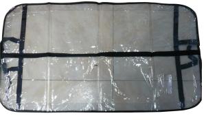 Quality Transparent PVC Dress Bag, Suit Garment Bags With Nylon Handle, Black Border wholesale