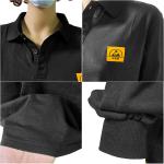 Cleanroom Washable Anti Static Polo Shirts Long Sleeve PLUS Sizes
