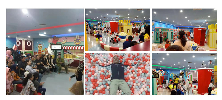 Attractive Kids Ball Pool Climbing Ropes Nets Obstacle Children Indoor Playground
