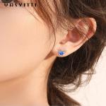 Christmas Jewelry Gift Fashion Small Deer Earrings Personality Blue White