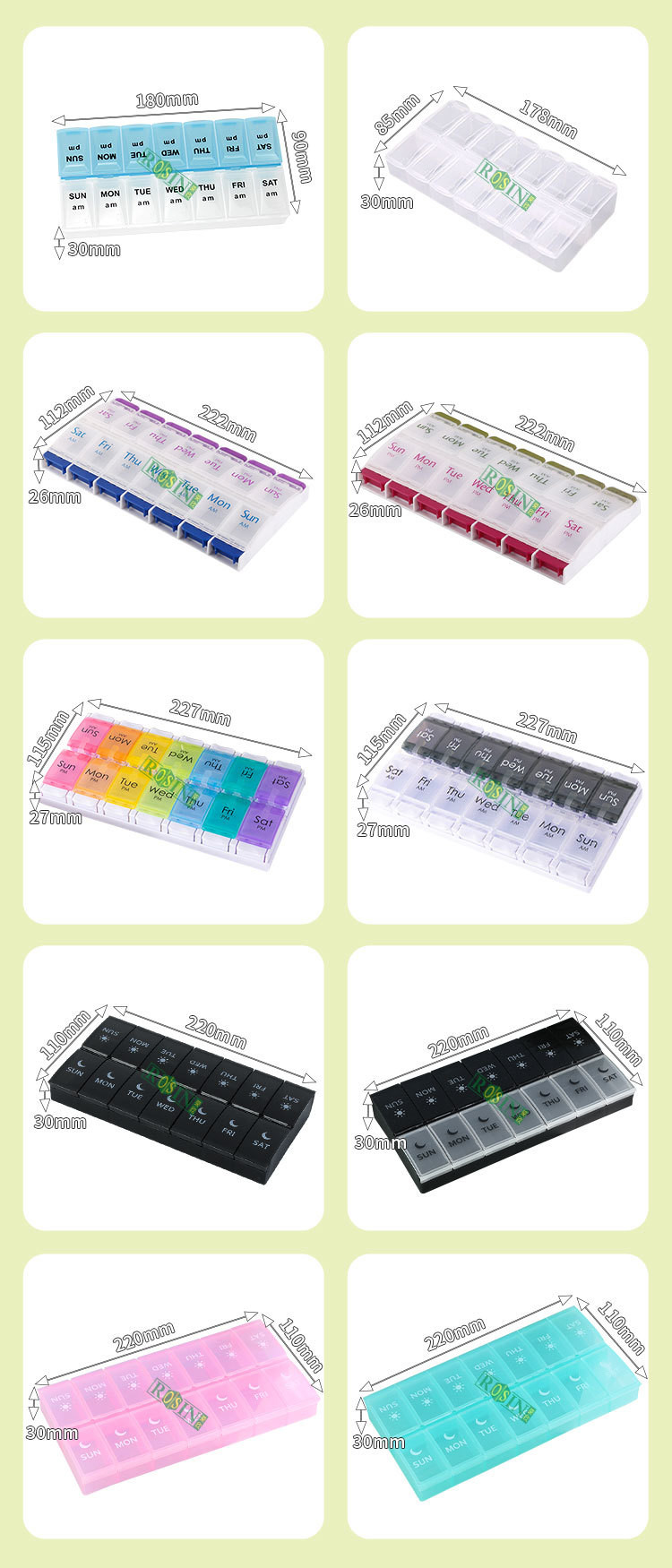 Custom Monthly Portable Pharmacy Blister Packaging Self Adhesive With Rip Off Lattice