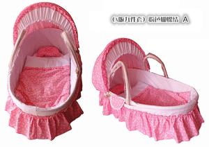 Quality grass corn husk baby moses basket bed with liner set vehicle-mounted at home wholesale