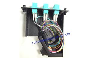 Quality MPO Cassette 12 Core With MPO - LC Fiber Optic Patch Cord OM3 For Fiber Networks wholesale