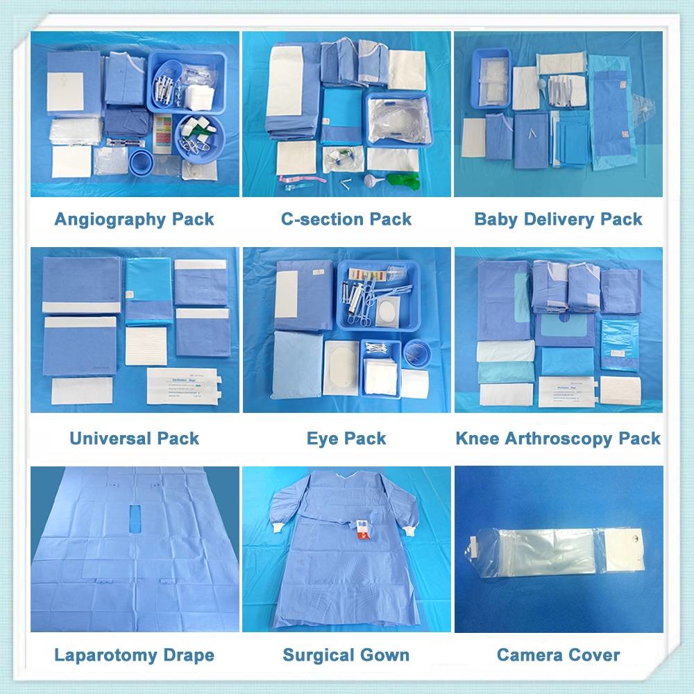 Non-woven Fabric Sterile Coronary Angiography Kit Disposable Surgical Drape