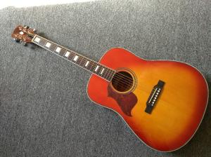 Quality Left hand Acoustic guitar Cherry Sunburst hummingbird Acoustic Guitar+Factory customization wholesale